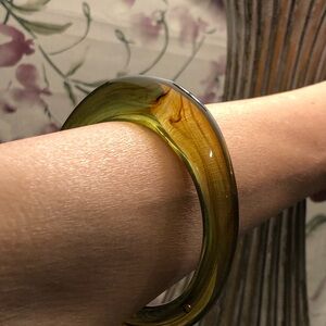 Vintage Green Bangle Bracelet
